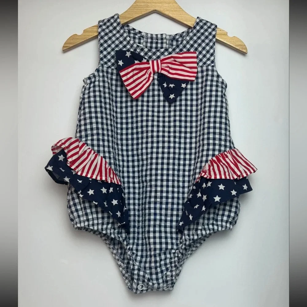 Bonnie Jean Baby Patriotic One Piece 18M